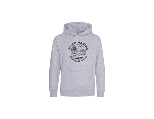 Allen Marine - Explore with the Locals Hoodie. Designed by local Ketchikan artist! 